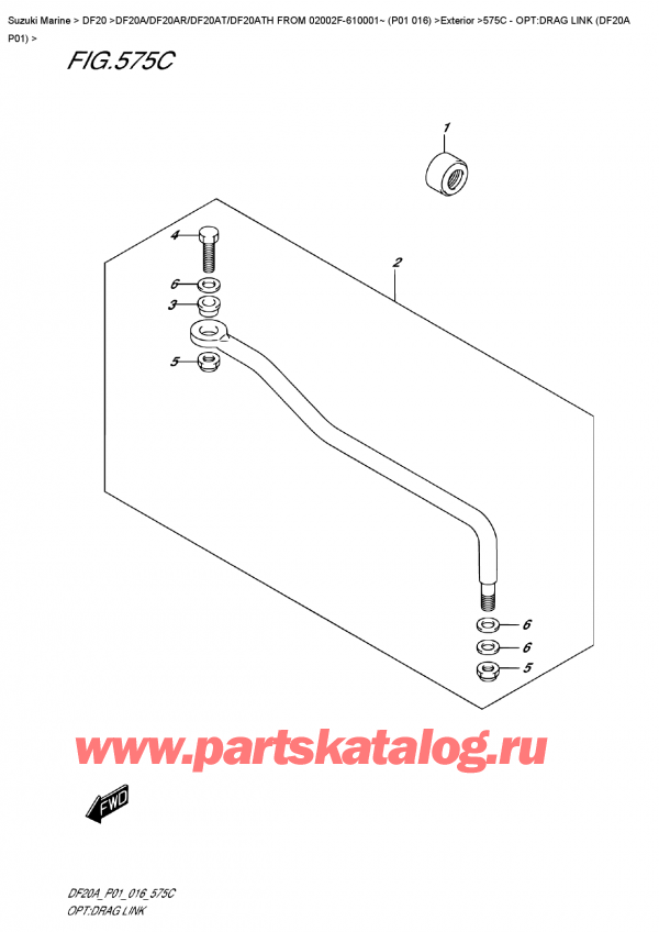  ,   , Suzuki DF20A S/L FROM 02002F-610001~ (P01 016) , :   (Df20A P01)