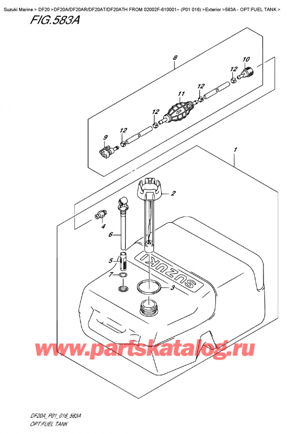   ,    , Suzuki DF20A S/L FROM 02002F-610001~ (P01 016) , :  