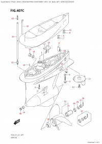 407C - Gear Case (Df225T) (407C -    (Df225T))
