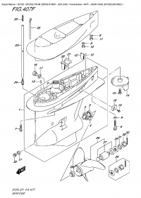407F  -  Gear Case (Df225Z)(Df250Z) (407F -    (Df225Z) (Df250Z))