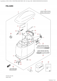 420C - Engine Cover (Df225T:e01,Df225Z:e01) (420C -   () (Df225T: e01, Df225Z: e01))