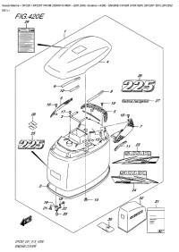 420E  -  Engine Cover  (For  0Ep)  (Df225T  E01),(Df225Z  E01) (420E -   () ( 0Ep) (Df225T E01), (Df225Z E01))
