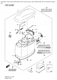 420E  -  Engine Cover  (For  Yay)  (Df225T  E01),(Df225Z  E01) (420E -   () (    ()) (Df225T E01), (Df225Z E01))