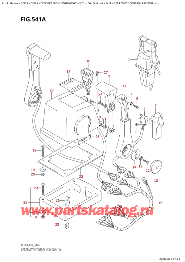  ,    ,  Suzuki DF225TK8 XX/ XXX FROM 22501F-880001~ (E01)  2008 , :     Dual (1)