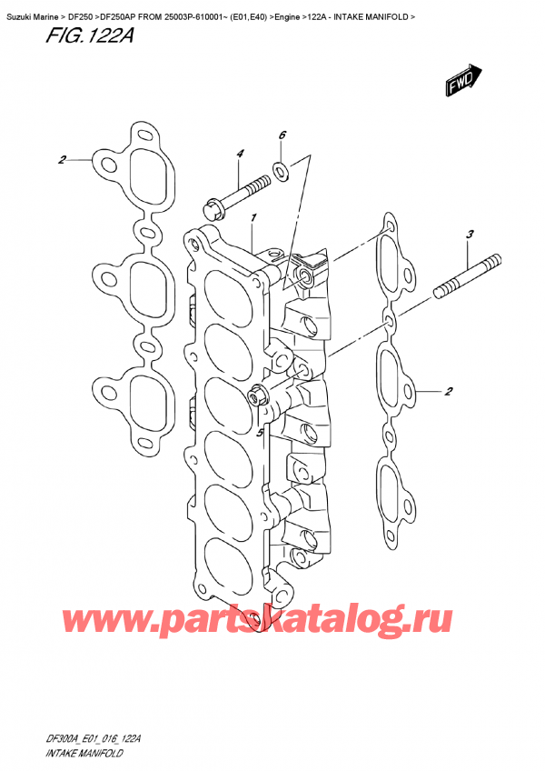 ,    , Suzuki DF250AP L/X FROM 25003P-610001~ (E01)  , Intake Manifold