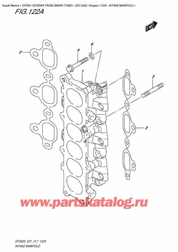  ,   ,  DF250AP X / XX FROM 25003P-710001~ (E01)  2017 , Intake Manifold