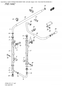 144C  -  Fuel Injector  (Df250A  E01) (144C -   (Df250A E01))