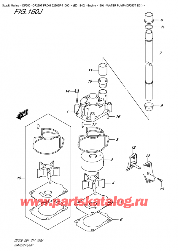 ,    , SUZUKI DF250T X/XX FROM 25003F-710001~ (E01),   (Df250T E01)