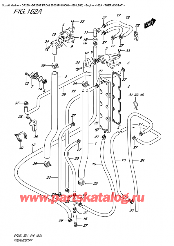  ,    , Suzuki DF250T X / XX FROM 25003F-810001~ (E01),  / Thermostat