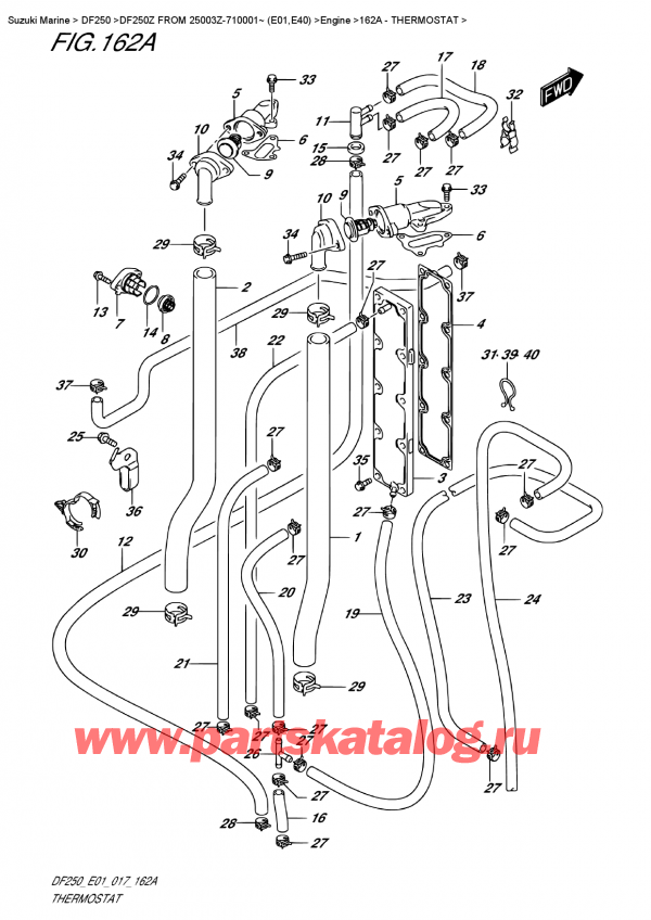 ,   , Suzuki DF250Z X / XX FROM 25003Z-710001~ (E01,E40), Thermostat