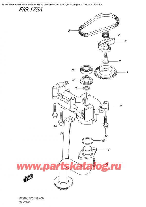  ,  , Suzuki DF250AP L/X FROM 25003P-610001~ (E01)  ,   / Oil Pump