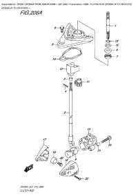206A - Clutch Rod (Df300A Up To Vin.612132, (206A -   (Df300A  To Vin.612132,)