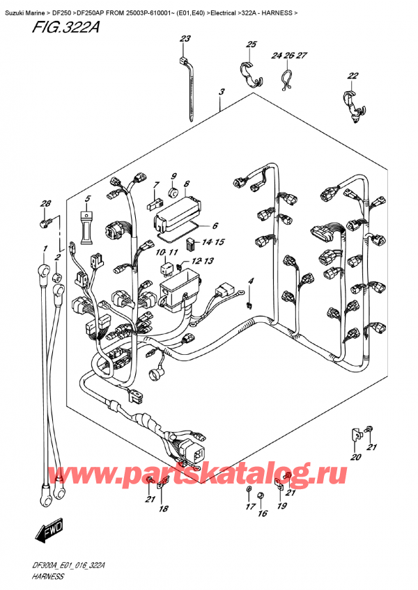 , , Suzuki DF250AP L/X FROM 25003P-610001~ (E01)  , Harness