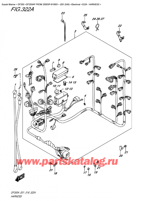  ,   , Suzuki DF250AP X / XX FROM 25003P-810001~ (E01)  2018 ,  