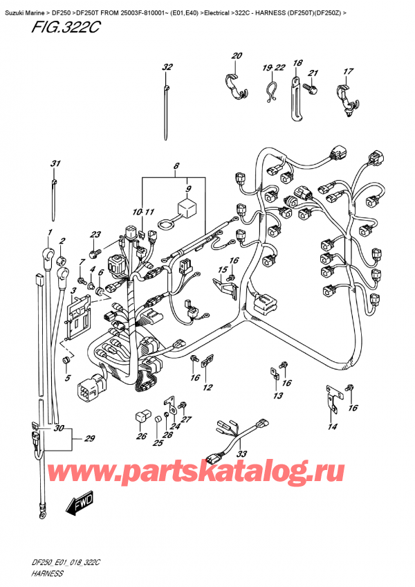  ,   , Suzuki DF250T X / XX FROM 25003F-810001~ (E01)  2018 ,   (Df250T) (Df250Z)