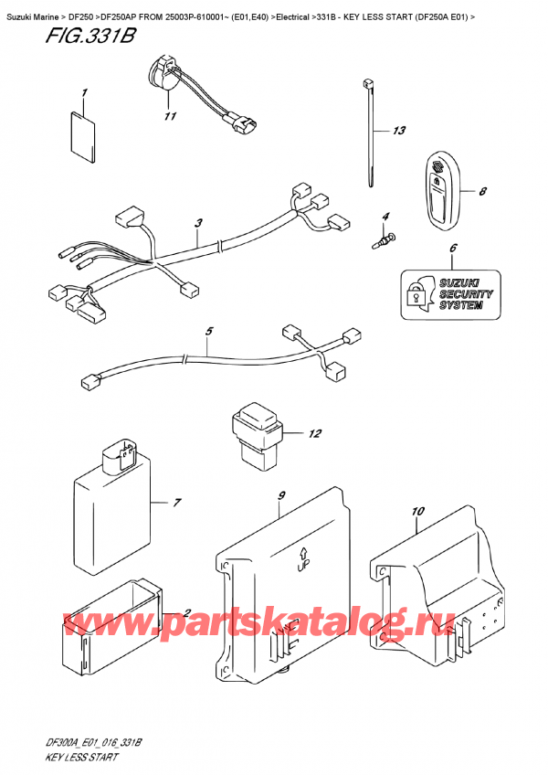  ,   , Suzuki DF250AP L/X FROM 25003P-610001~ (E01)  ,  Less Start (Df250A E01)
