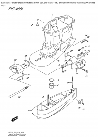 405L  -  Drive Shaft Housing  Transom(X,xx)  (Df250Z  E01) (405L -    Transom (X, xx) (Df250Z E01))