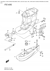 405L  -  Drive Shaft Housing  Transom(X,xx)  (Df250Z  E01) (405L -    Transom (X, xx) (Df250Z E01))
