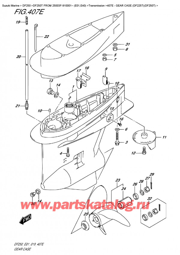   ,  , Suzuki DF250T X / XX FROM 25003F-910001~ (E01),    (Df225T) (Df250T)