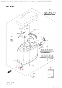 420F - Engine Cover ((Df250T,Df250Z):021) (420F -   () ( (Df250T, Df250Z) : 021))
