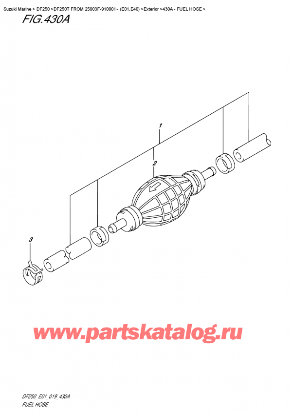 ,   , Suzuki DF250T X / XX FROM 25003F-910001~ (E01),  