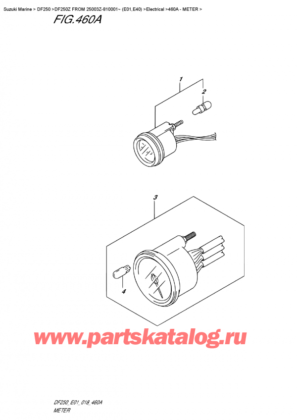  , ,  DF250Z X / XX FROM 25003Z-810001~ (E01), Meter