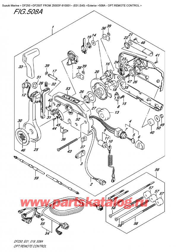,   , Suzuki DF250T X / XX FROM 25003F-810001~ (E01)  2018 , Opt:remote  Control