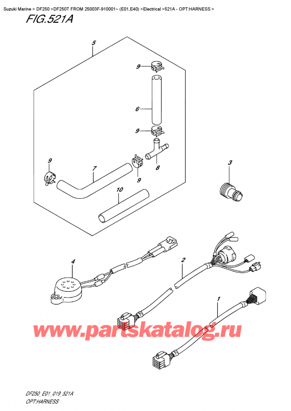  ,   , Suzuki DF250T X / XX FROM 25003F-910001~ (E01)  2019 , Opt:harness