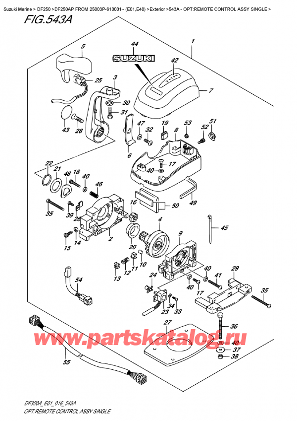  ,   ,  DF250AP L/X FROM 25003P-610001~ (E01)  ,    ,  / Opt:remote Control Assy Single