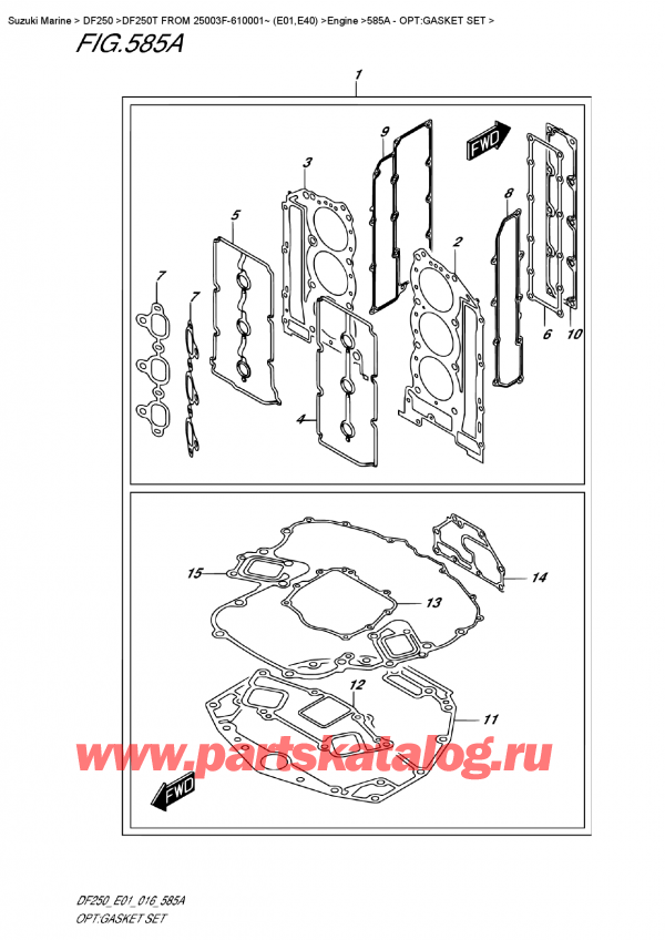  ,    , Suzuki DF250T X / XX FROM 25003F-610001~ (E01) , :  