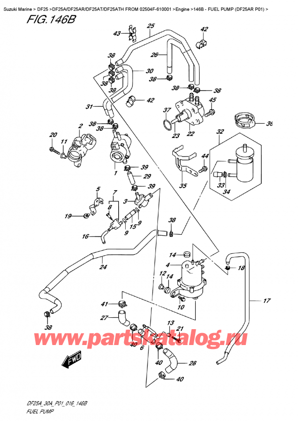  ,   , Suzuki DF25AR S/L FROM 02504F-610001    2016 , Fuel  Pump  (Df25Ar  P01) /   (Df25Ar P01)