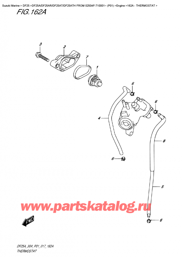 ,    , SUZUKI DF25A S FROM 02504F-710001~ (P01)  ,  - Thermostat