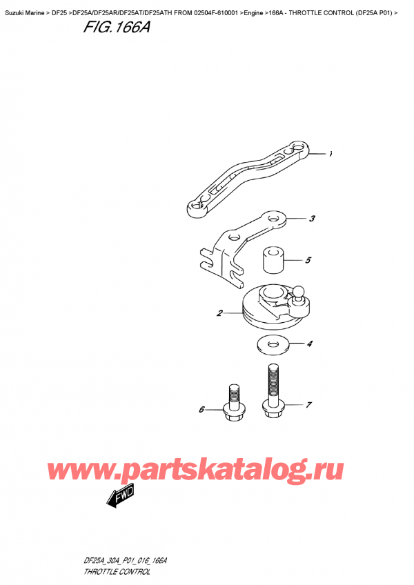  ,   , Suzuki DF25A S/L FROM 02504F-610001    2016 , Throttle  Control  (Df25A  P01) /   (Df25A P01)