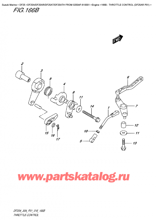   ,   , Suzuki DF25AR S/L FROM 02504F-610001  , Throttle  Control  (Df25Ar  P01)