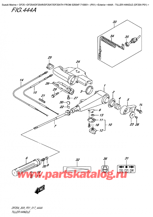 ,   , Suzuki DF25A S FROM 02504F-710001~ (P01)  ,  (Df25A P01)