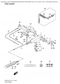444A  -  Tiller  Handle  (Df25A  P01) (444A -  (Df25A P01))