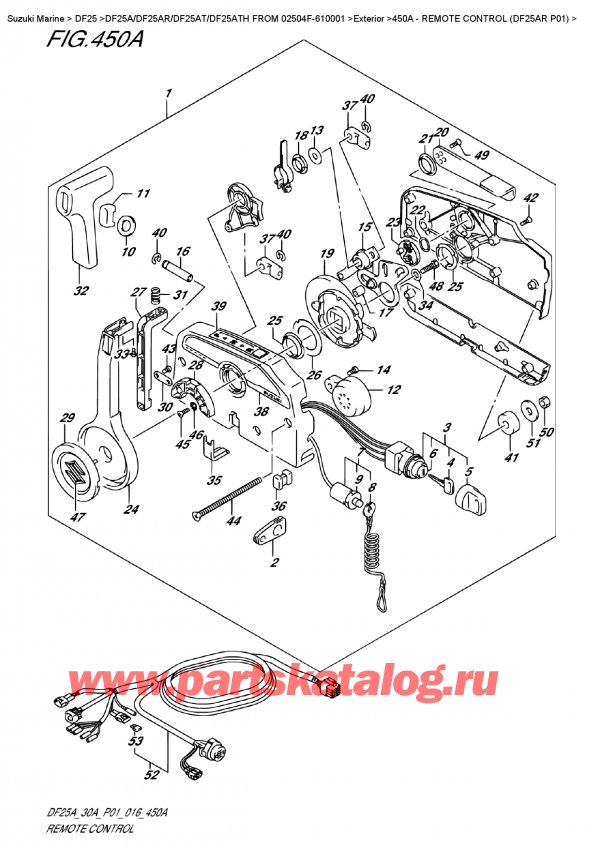 , , Suzuki DF25AR S/L FROM 02504F-610001    2016 ,   (Df25Ar P01)