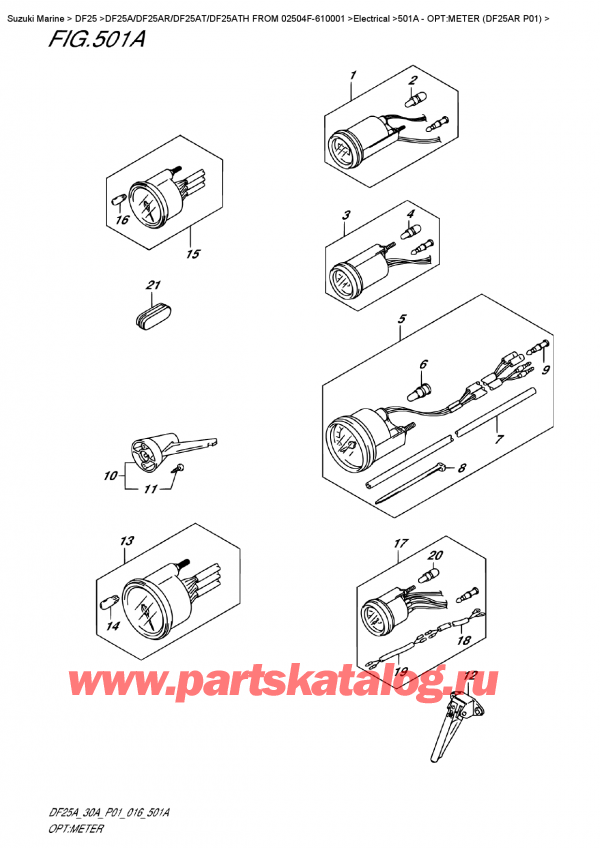   ,   , Suzuki DF25AR S/L FROM 02504F-610001  , :  (Df25Ar P01)