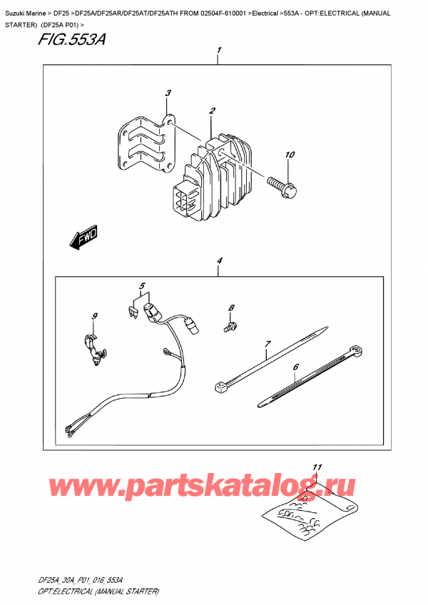  ,   , SUZUKI DF25A S/L FROM 02504F-610001  , :  ( ) (Df25A P01)