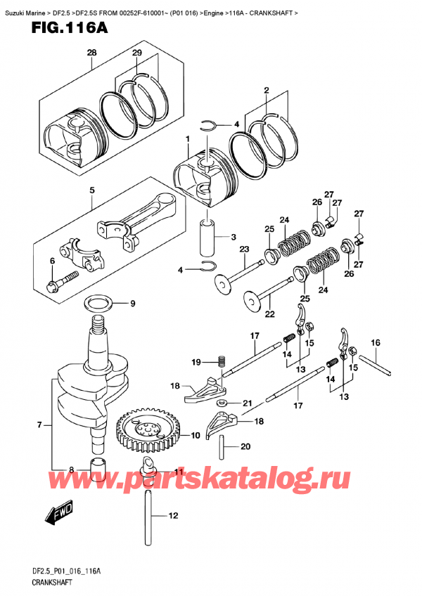  ,   , Suzuki DF2.5S FROM 00252F-610001~ (P01 016) , 