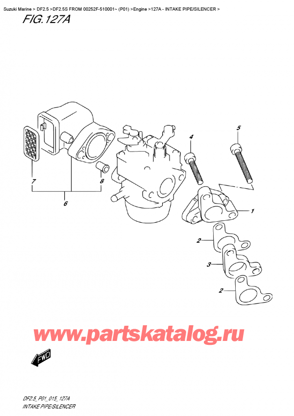  , , SUZUKI DF2.5S FROM 00252F-510001~ (P01)  2015 ,   / 