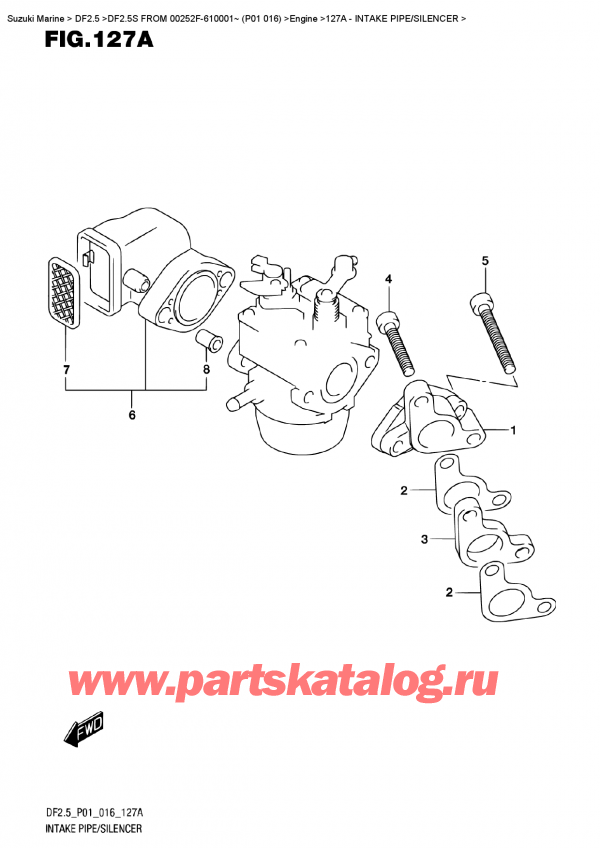  , , SUZUKI DF2.5S FROM 00252F-610001~ (P01 016)   2016 ,   / 