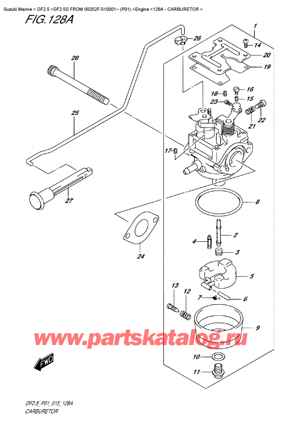  ,   , Suzuki DF2.5S FROM 00252F-510001~ (P01)  2015 , 