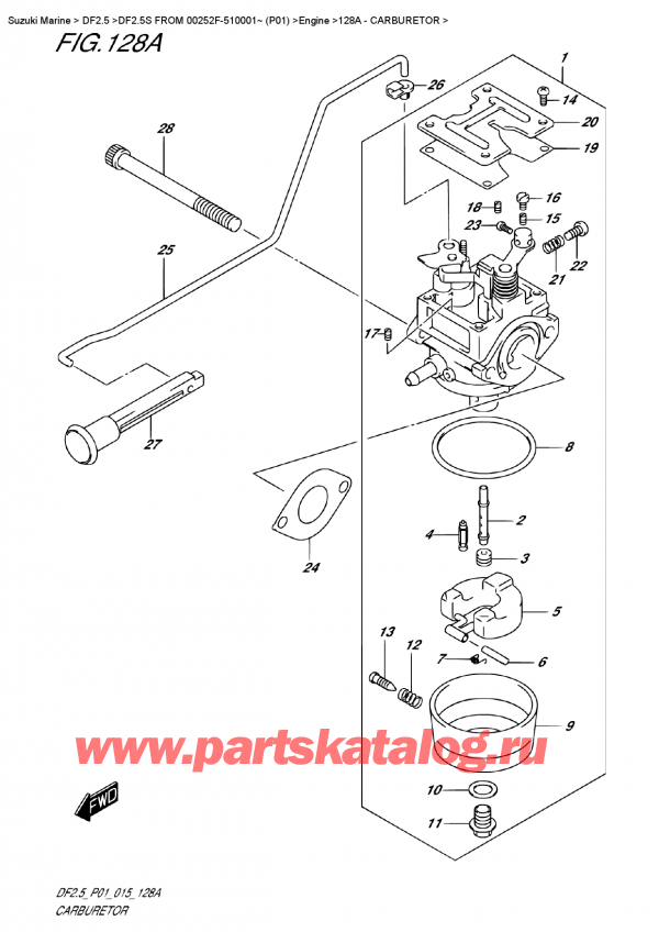   ,    , Suzuki DF2.5S FROM 00252F-510001~ (P01)  2015 , Carburetor