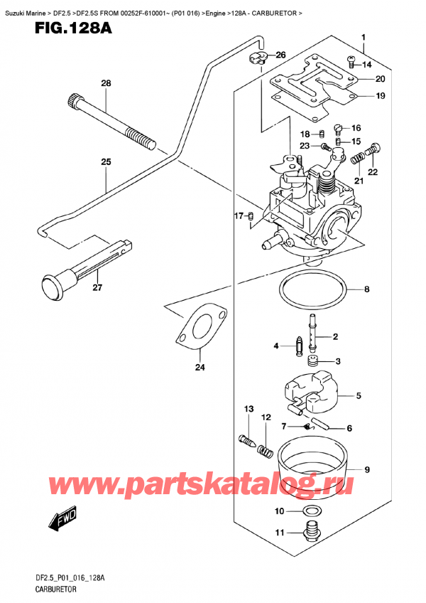 ,   , Suzuki DF2.5S FROM 00252F-610001~ (P01 016) , 