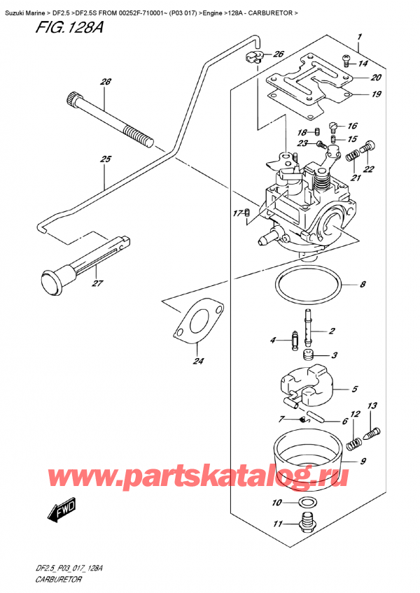  ,   , SUZUKI DF2.5S  FROM 00252F-710001~ (P03 017) , 