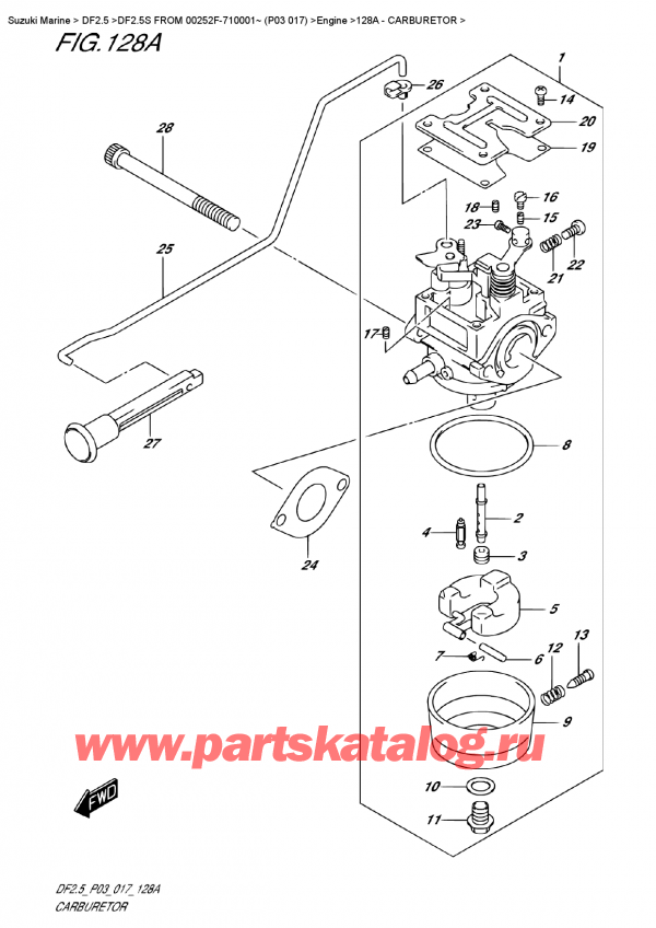 ,  , Suzuki DF2.5S  FROM 00252F-710001~ (P03 017) , Carburetor