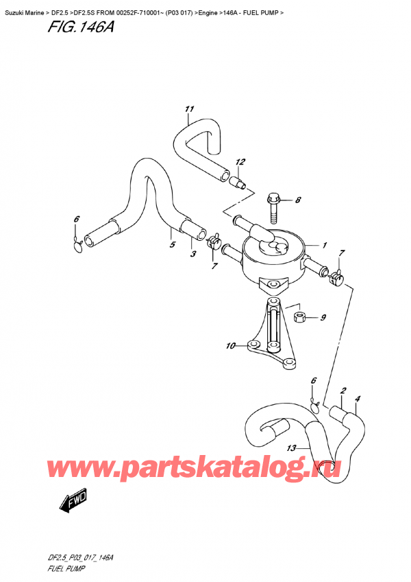  ,    , Suzuki DF2.5S  FROM 00252F-710001~ (P03 017) , Fuel Pump