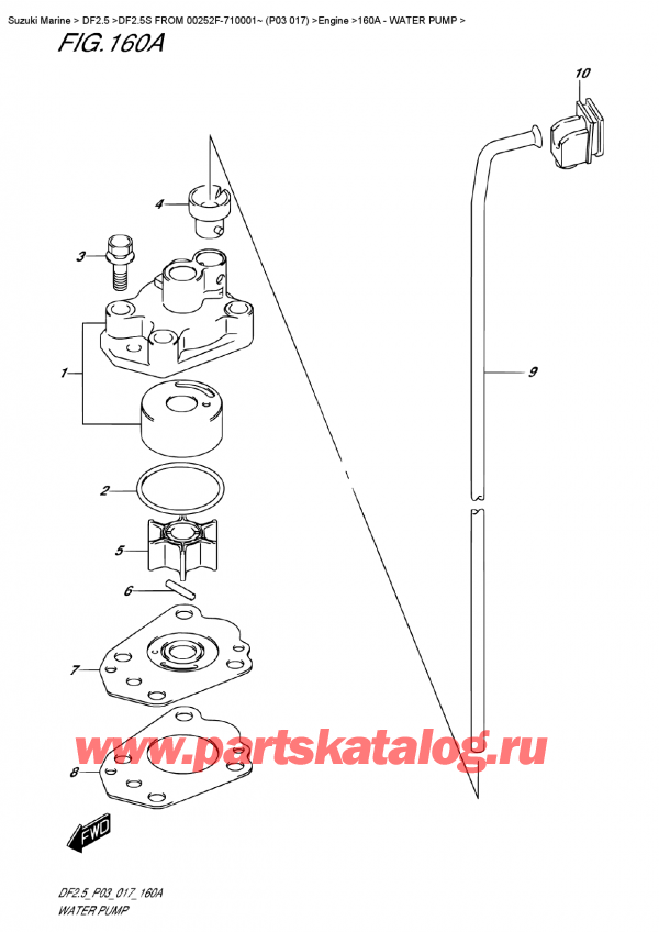 ,   , SUZUKI DF2.5S  FROM 00252F-710001~ (P03 017)   2017 ,   - Water Pump