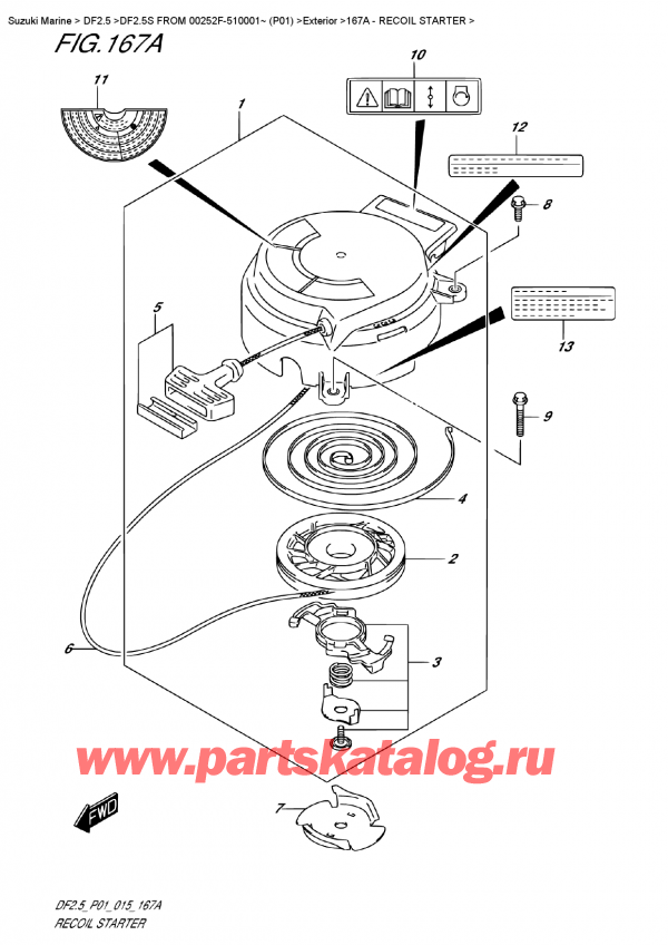   ,   , SUZUKI DF2.5S FROM 00252F-510001~ (P01)  2015 ,  